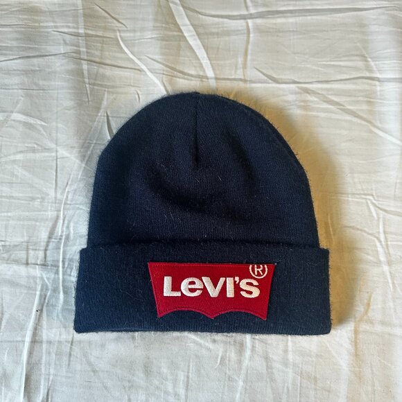 Levi's Oversized Batwing Beanie - Navy Blue - Picture 1 of 4